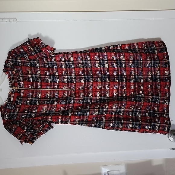 Sail to Sable size 10 red multi-color short sleeve dress - Picture 4 of 6